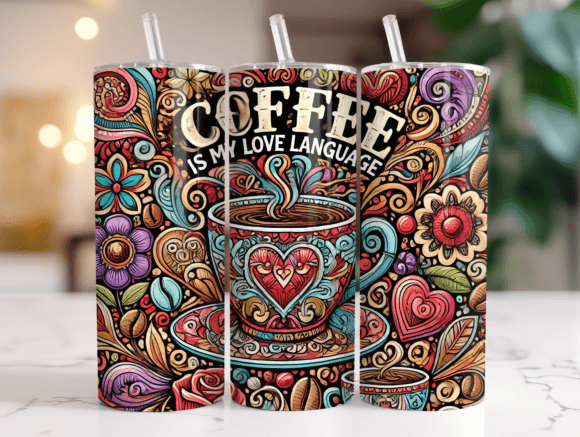 Coffee is My Love Language Graphics & Tumbler Wraps