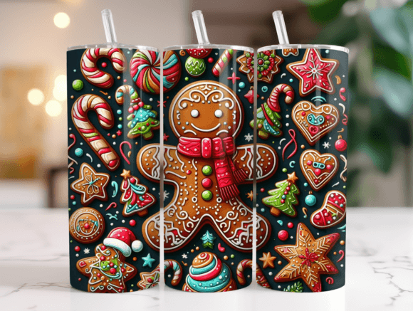Gingerbread Man 20oz Tumbler Sublimation Graphics