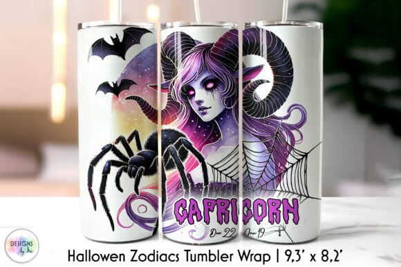 Halloween Capricorn Zodiac Tumbler Graphics