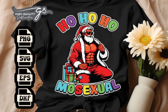 Ho Xmas Mosexual Santa LGBT Puns SVG