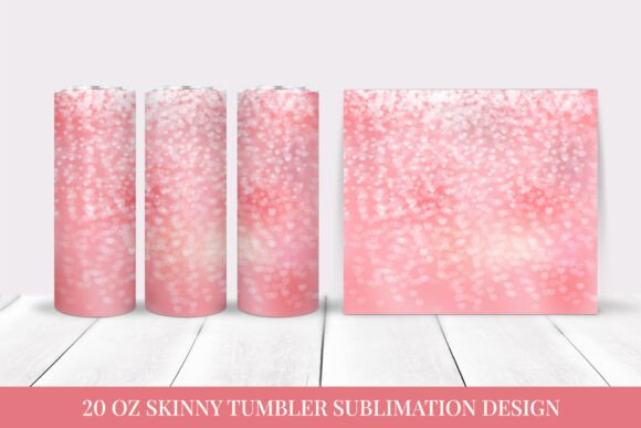 Soft Pink Hearts Tumbler Wrap: Graphics & Illustrations for Local Brands