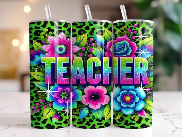 Teacher 20 Oz Tumbler Wrap Sublimation Graphics